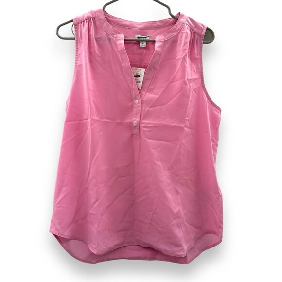 J. Crew‎ Factory Sleeveless V-Neck Popover Top in Light Pink Sz S NEW - Picture 1 of 7